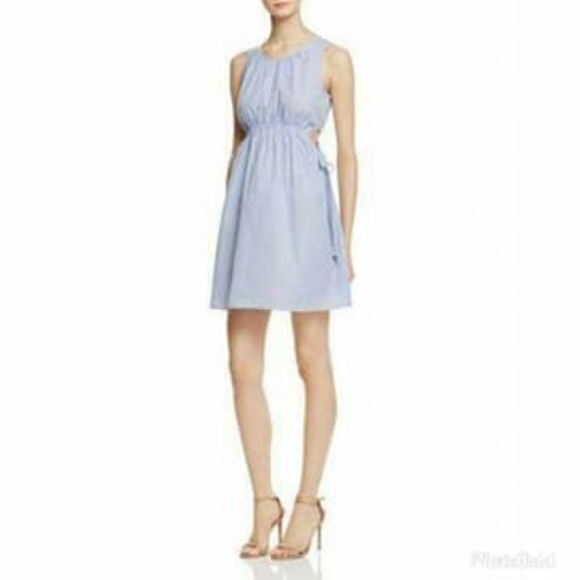 Aqua Dresses & Skirts - Aqua Nordstrom Ruched Side Tie Cutout Mini Dress